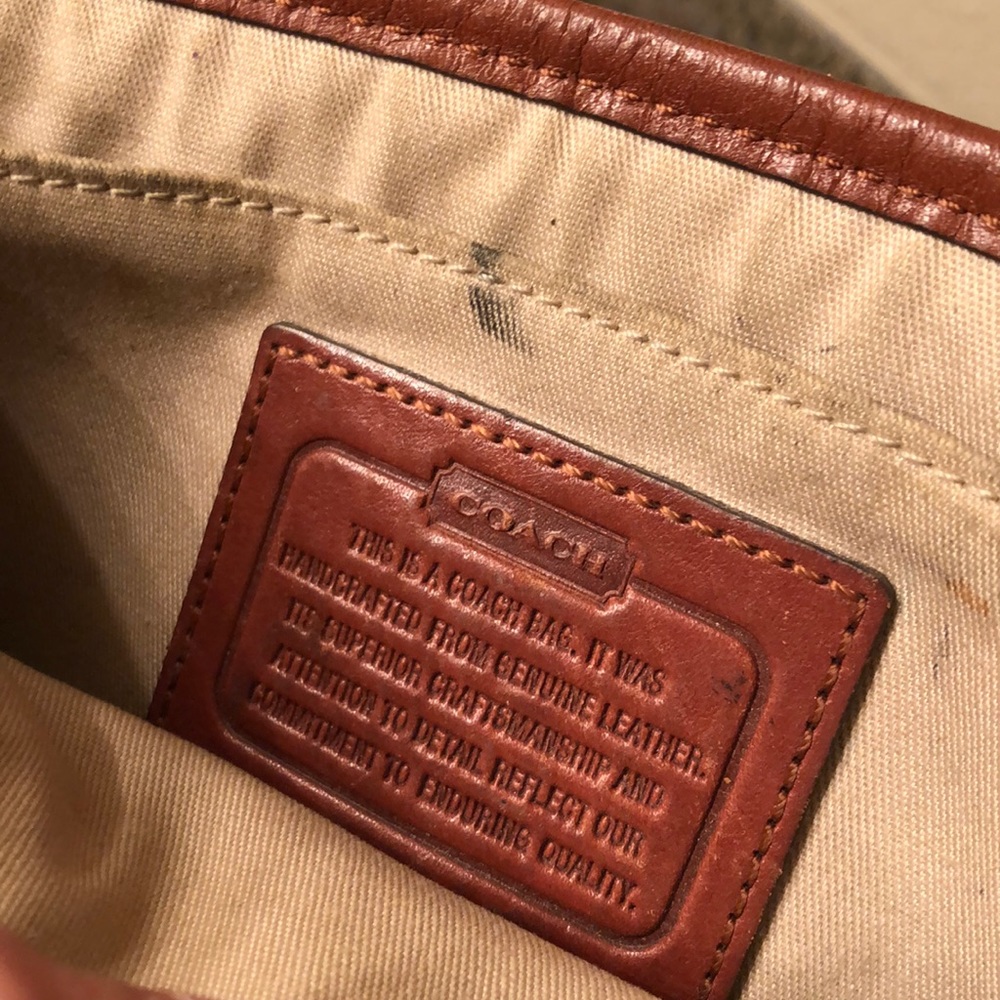 Leather Coach shoulder purse